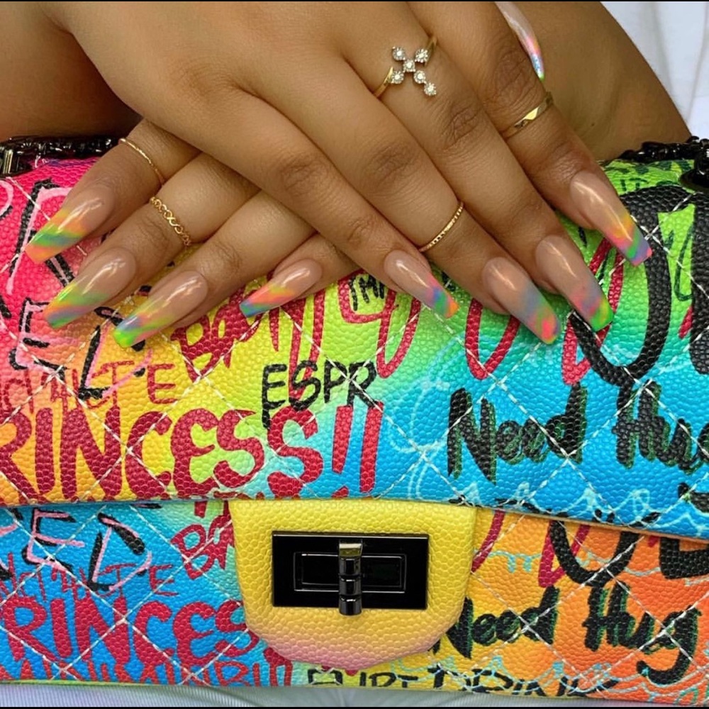 🔥🛍Only 2 left🔥🛍Neon Color Graffiti Handbag🛍🔥 - Picture 6 of 8